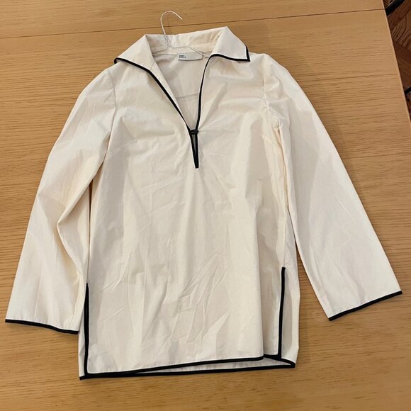 Tory Burch Contrast-stitch poplin tunic, Size 4 - Picture 4 of 7